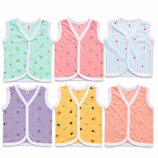 100% Cotton Baby Jabala Set - 6 Pack (0-3M)