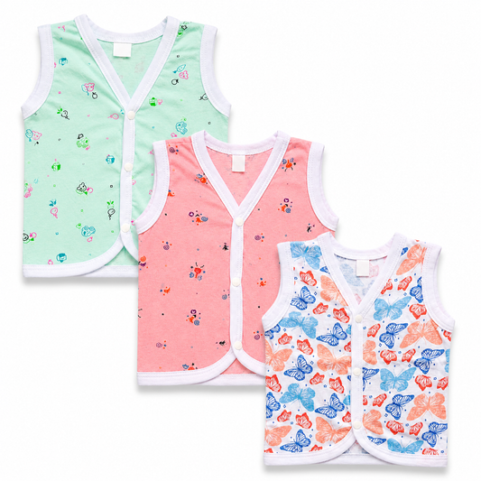 100% Cotton Baby Jabala Set - 3 Pack (0-3M)