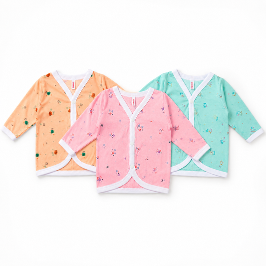 HappyKid Full Sleeve Cotton Jabala 3 Pack (0–3M)