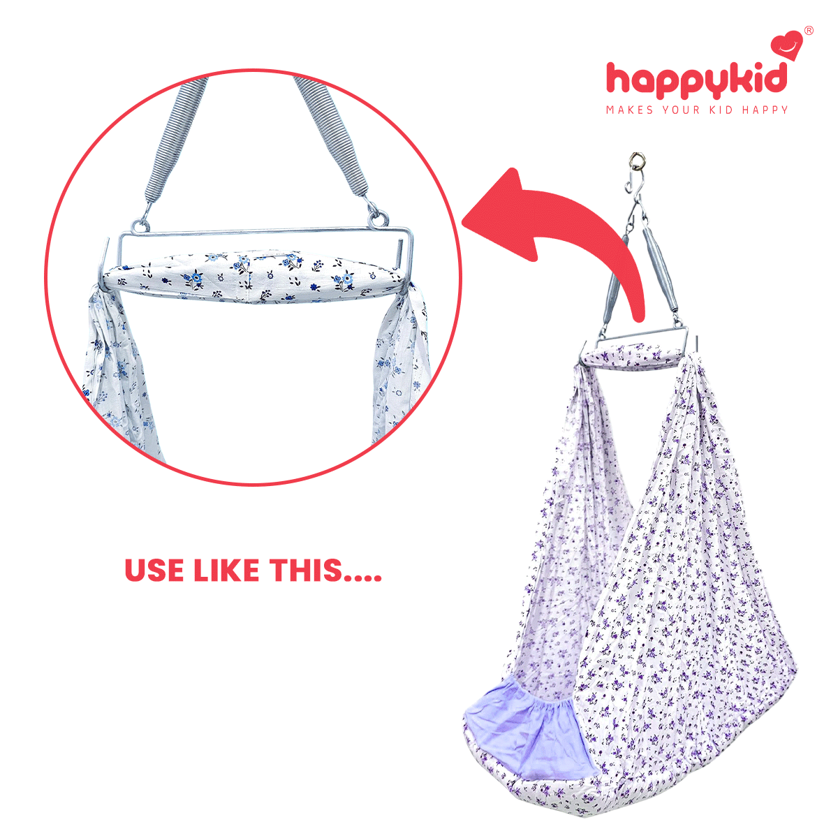 HappyKid Baby Cradle Hanger Spring Set – Up to 20 kg