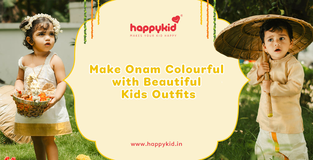 Make Onam Colourful with Beautiful Kids Outfits