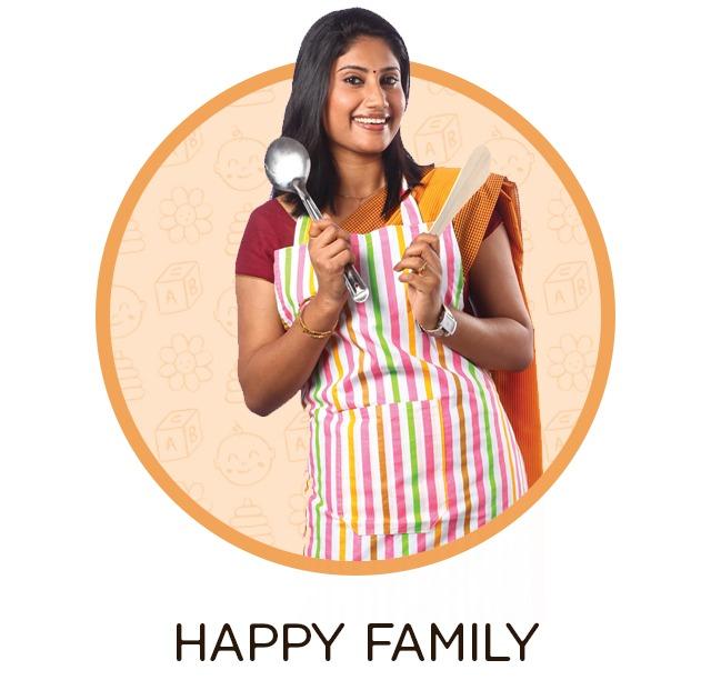 Happy Family | Double bed cover | Mosquito Net with Door | Kitchen Apron