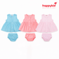 Baby Girls Voile Cotton Dress Set (0–3 Months) 3 Piece