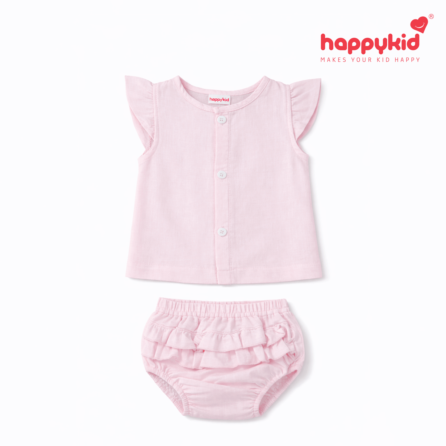 Baby Girls Voile Cotton Dress Set (0–3 Months)
