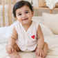 HappyKid Full White Cotton Baby Jabala – 6 Pack (0–6 Months)