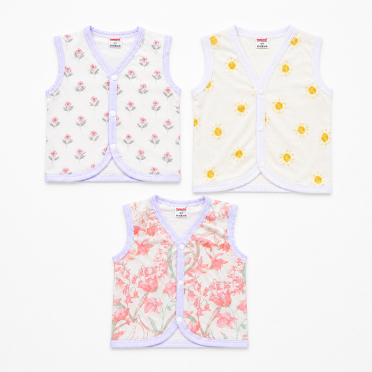 HappyKid Cotton Baby Jabala 0–6 Months – 3 Pack