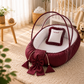 Baby Nest Bed for Newborns 0–12 Months | Soft Baby Lounger with Mosquito Net & Pillow | Portable Infant Bed