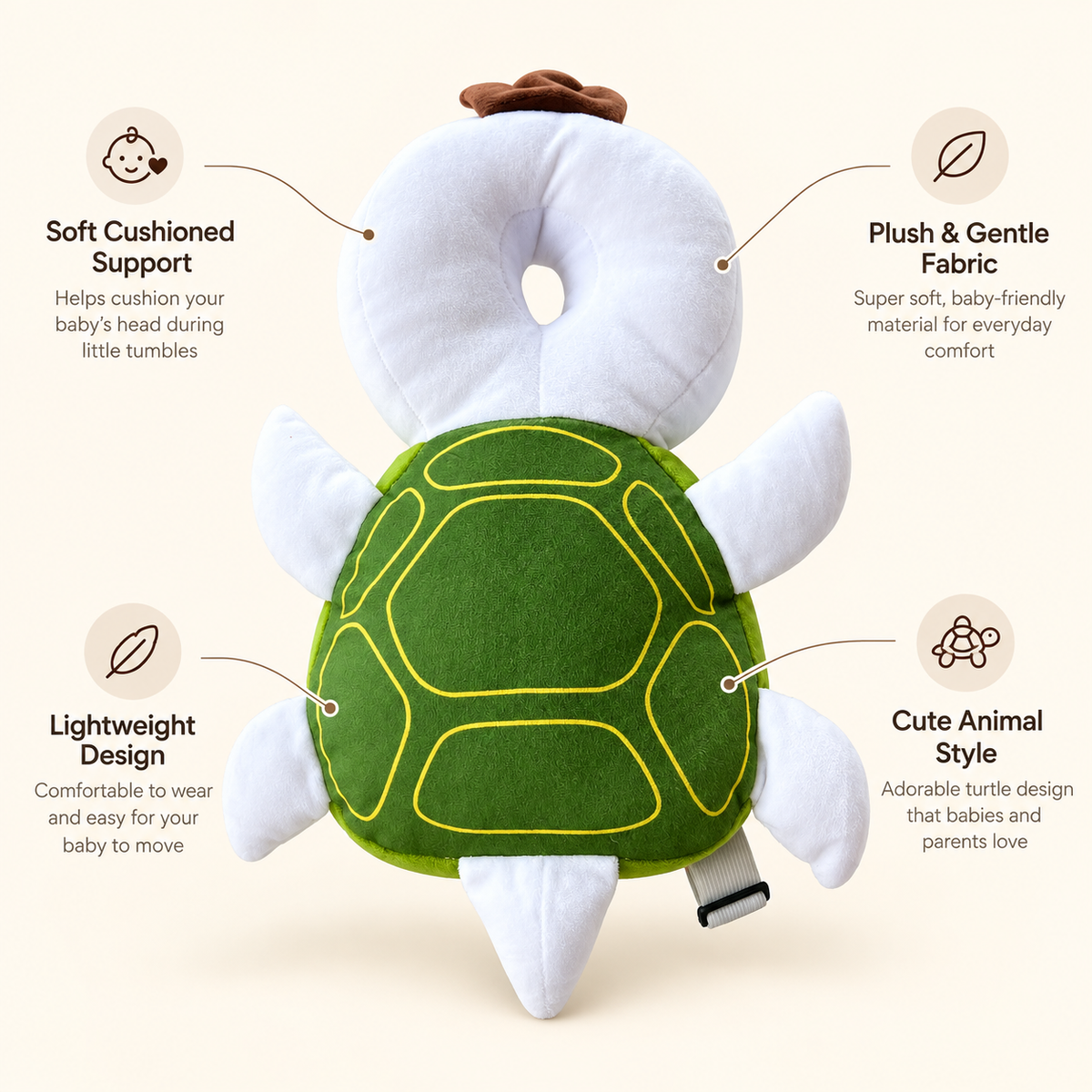 HappyKid Baby Head Protection Backpack Cushion