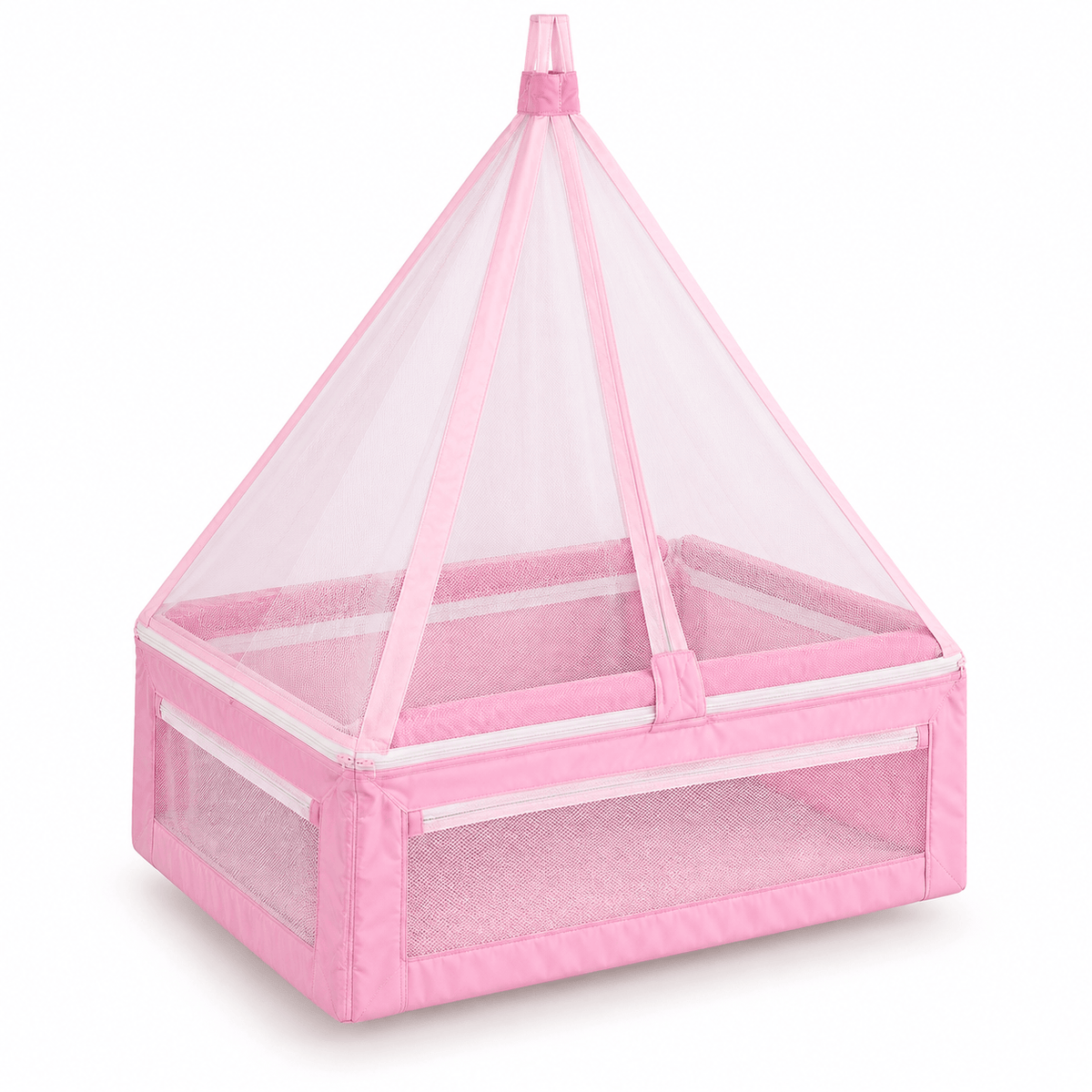 HappyKid Royal Zip Baby Cradle with Mosquito Net – 0–12 Months