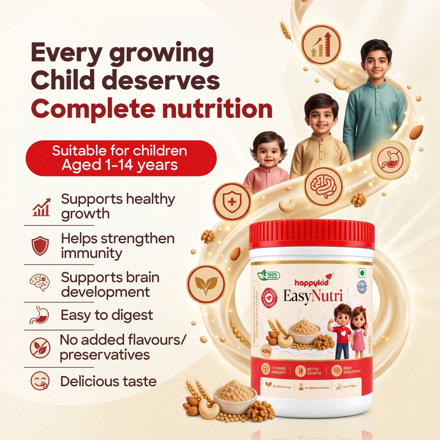 EasyNutri Nutrition Powder | Complete Daily Nutrition for Kids | 400g