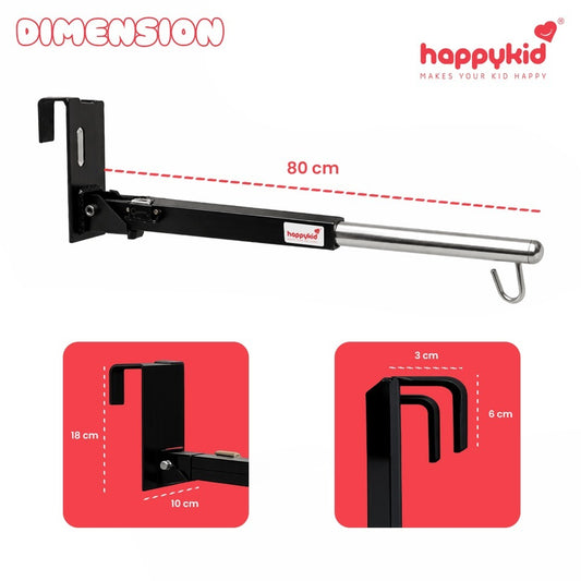 HappyKid Baby Bed Cradle Combo with Adjustable Window Hanger & Triangle Spring – 5 in 1 | Combo 6