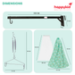HappyKid 1m Extended Window Baby Cradle Combo – Cotton Hanging Cradle with Mosquito Net & Spring (0-24 Months)