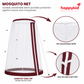 HappyKid 7-in-1 Baby Hanging Cradle with Adjustable Window Hanger & Soft Cushion Bed