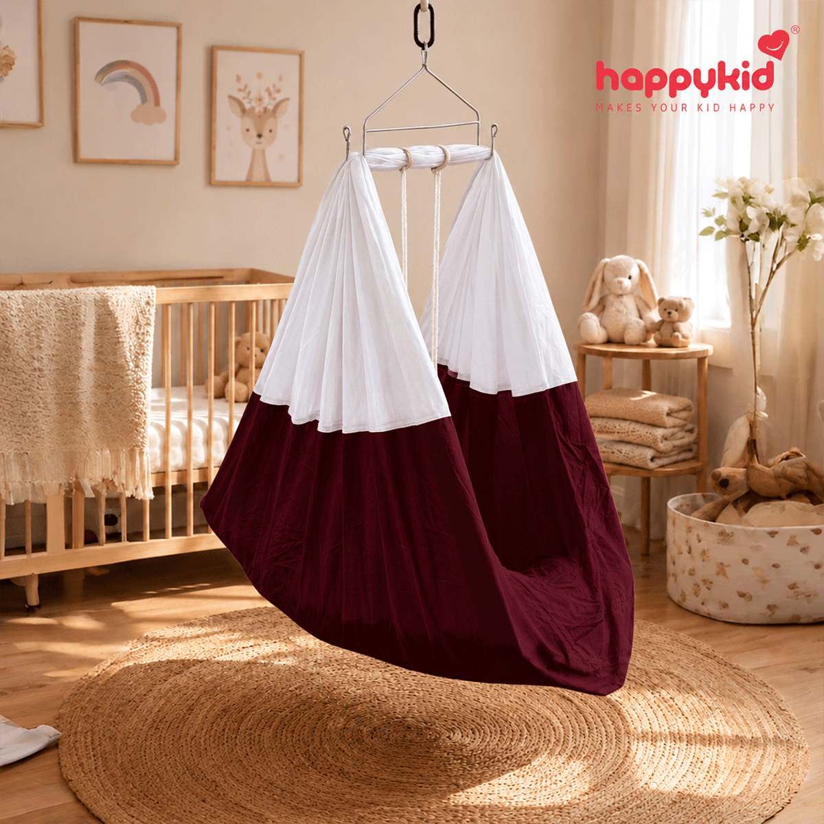Premium Baby Hanging Cradle Complete Set with Adjustable Window Hanger – 7 in 1 | Combo 10