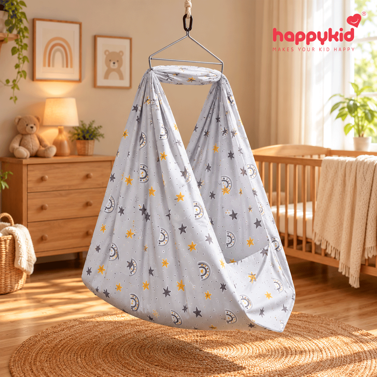 Premium Baby Cradle Combo with Adjustable Window Hanger & Spring – 6 in 1 | Combo 8