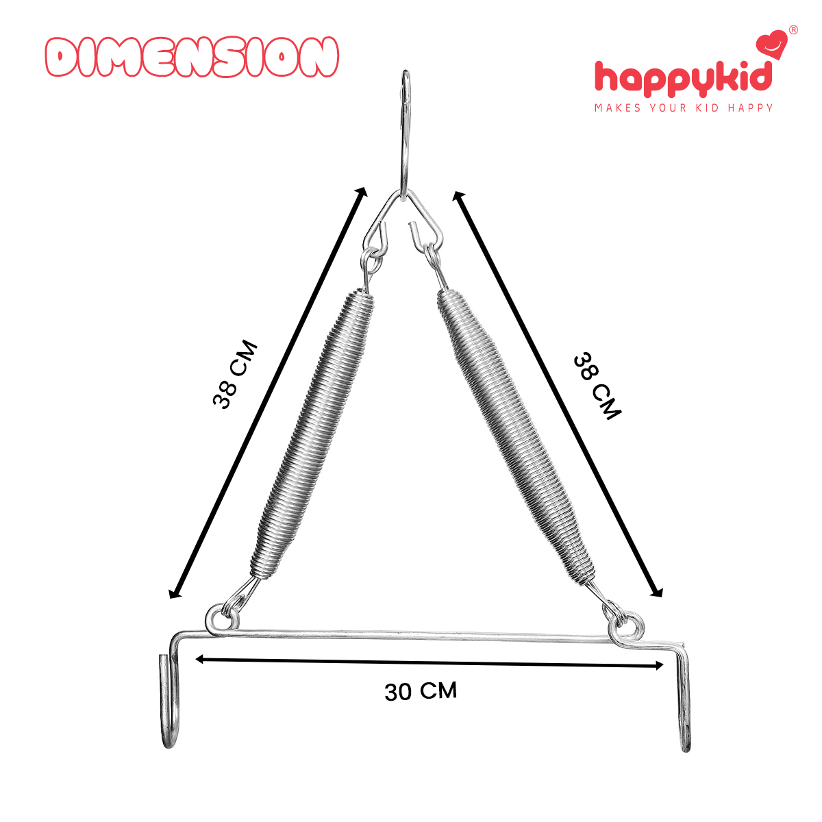 HappyKid Baby Bed Cradle Combo with Adjustable Window Hanger & Triangle Spring – 5 in 1 | Combo 6