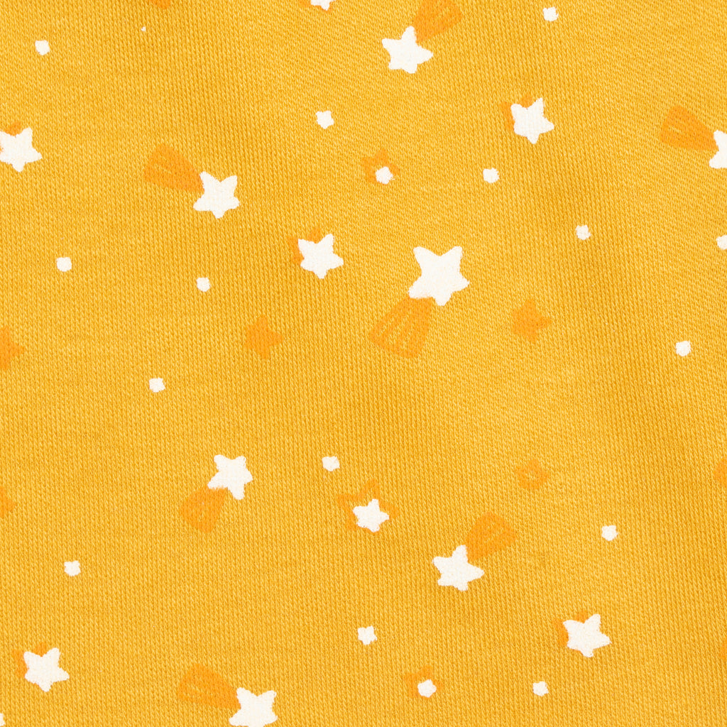A-line Star Yellow Color Print Dress for Newborn Baby Girls