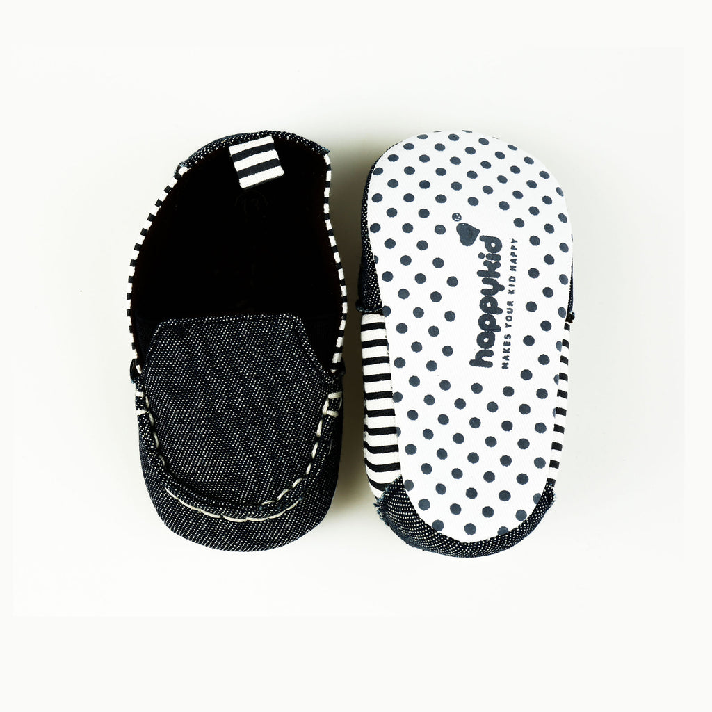 Black Soft and Stylish Loafer Booties for Babies