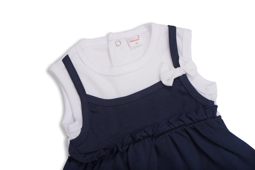 A-line Blue Color Dress for Newborn Baby Girls