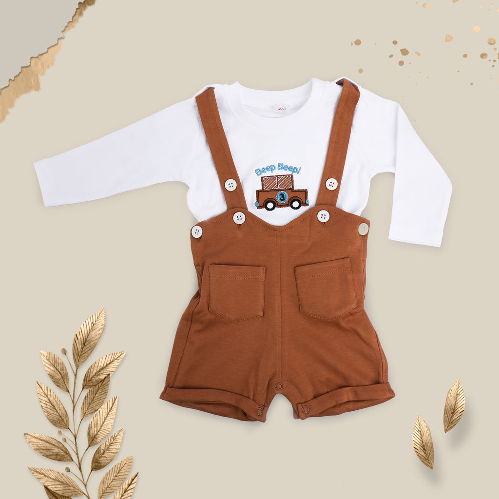 Full Sleeves Dungaree Set For Baby Boys